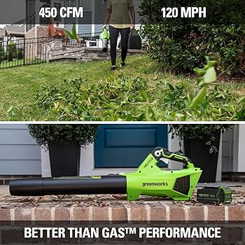 Greenworks 40V 14-Inch Chainsaw + Jet Blower, 4.0 AH Battery
